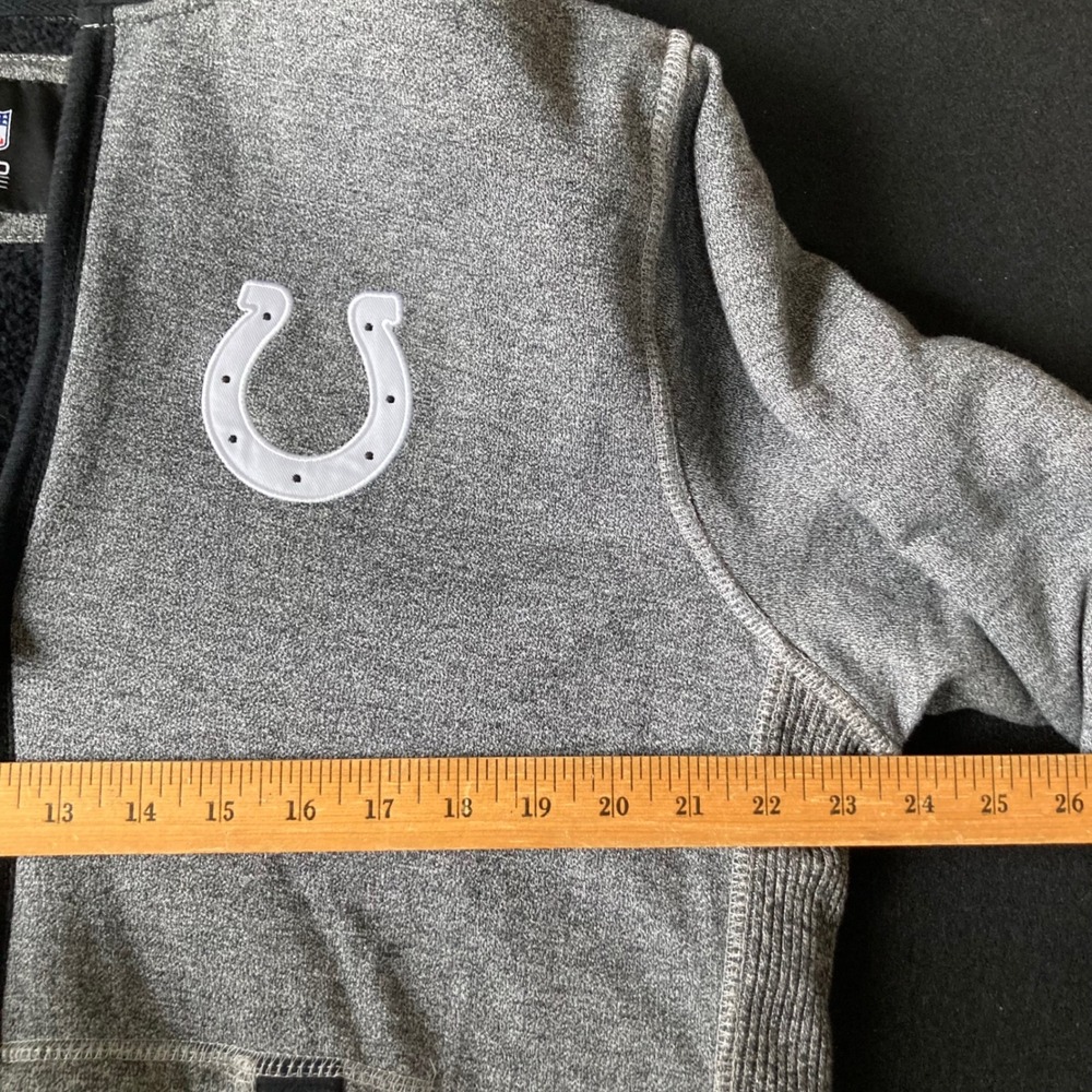 NFL Pro Line Indianapolis Colts Mens Large Gray Sherpa Lined Full Zip Hoodie - Picture 4 of 12